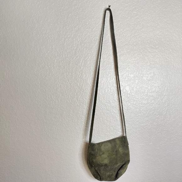 BAGGU Handbags - baggu green suede crossbody bag